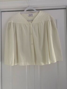 Vanity fair bed jacket 1970 Swing Bed Dress Jacket Fleece Size M USA